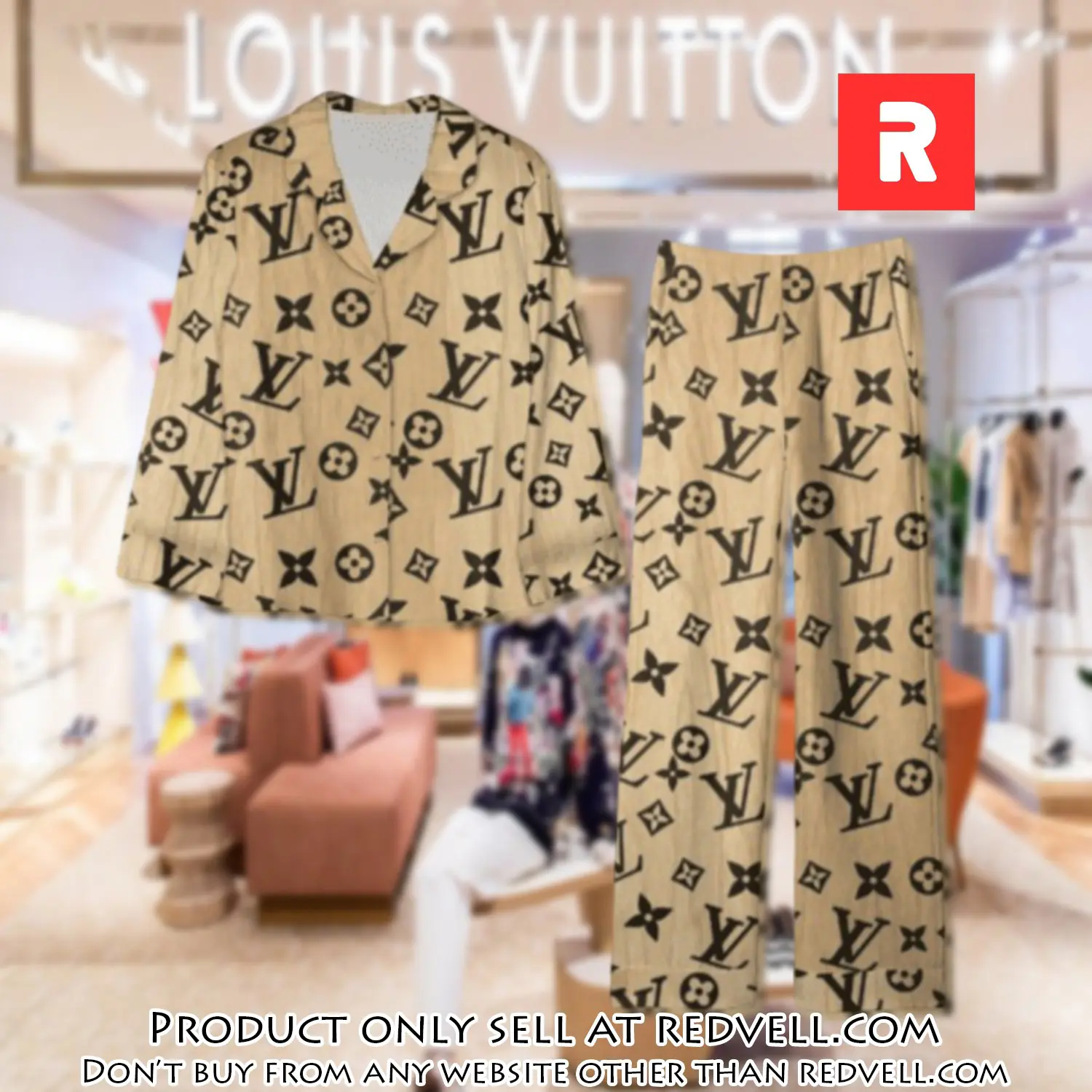 Trending luxury lv satin pajama set pjs1102 rv5537243